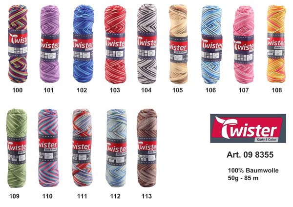 Twister Topflappenwolle color