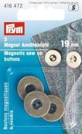 Knöpfe Magnet Annähknopf 19 mm