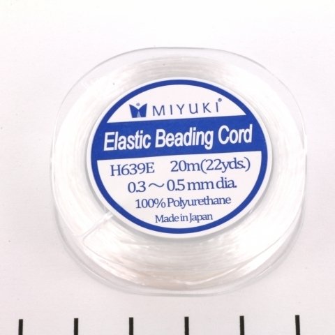 Elastic Beading cord 20 m, 0,3-05 mm