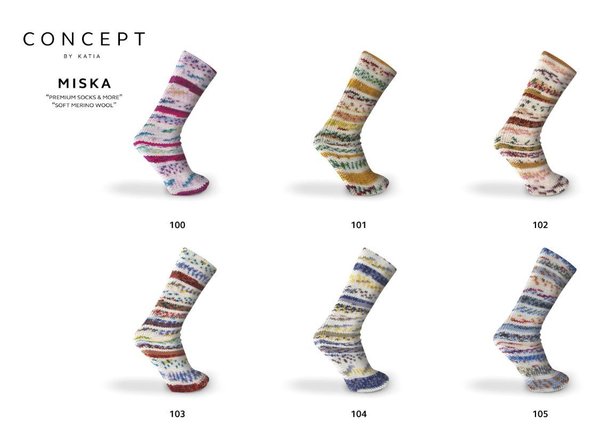Sockenwolle Katia Miska Socks 6fädig